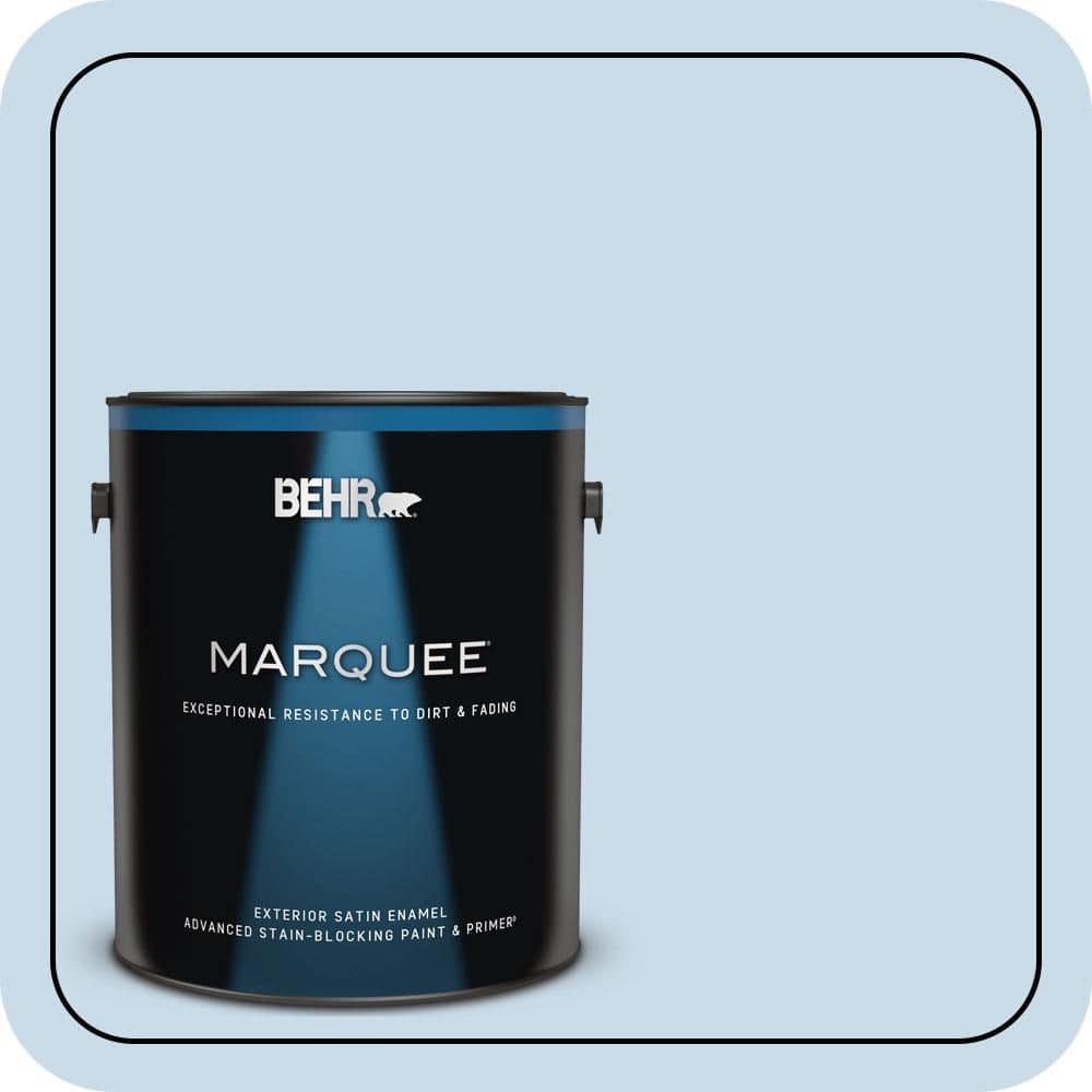 BEHR MARQUEE 1 gal. #M510-1 Blue Me Away Satin Enamel Exterior Paint & Primer