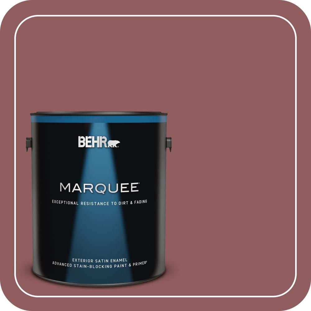 BEHR MARQUEE 1 gal. #S130-6 Spiced Potpourri Satin Enamel Exterior Paint & Primer