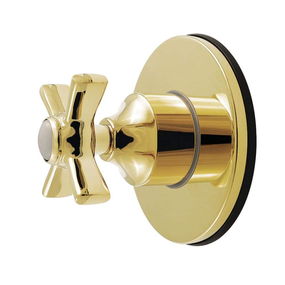 Kingston Brass Millennium 3/4 in. Single-Handle 1-Hole Wall Mount 6-Way Diverter Valve with Trim Kit in Polished Brass (1)