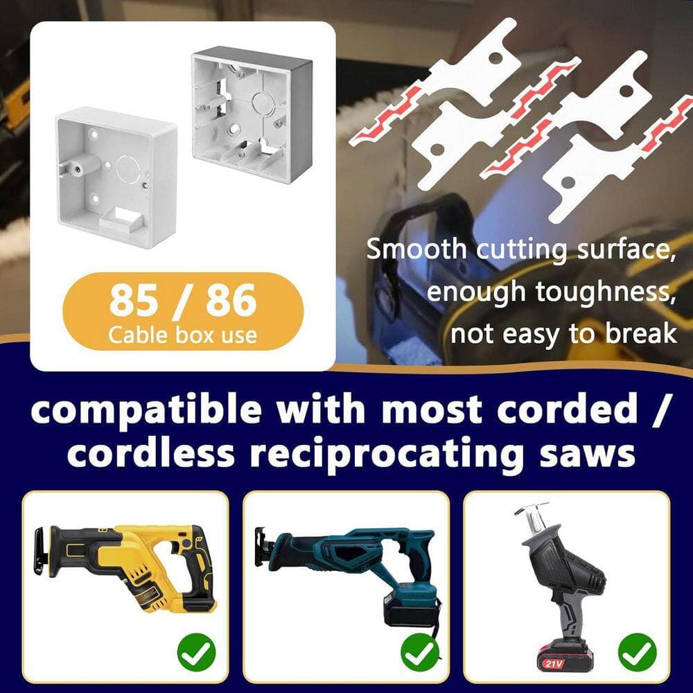 Unbranded Drywall Reciprocating Saw Blade Blunt Point Design 4-Piece Set for Safe Efficient Cutting (3)