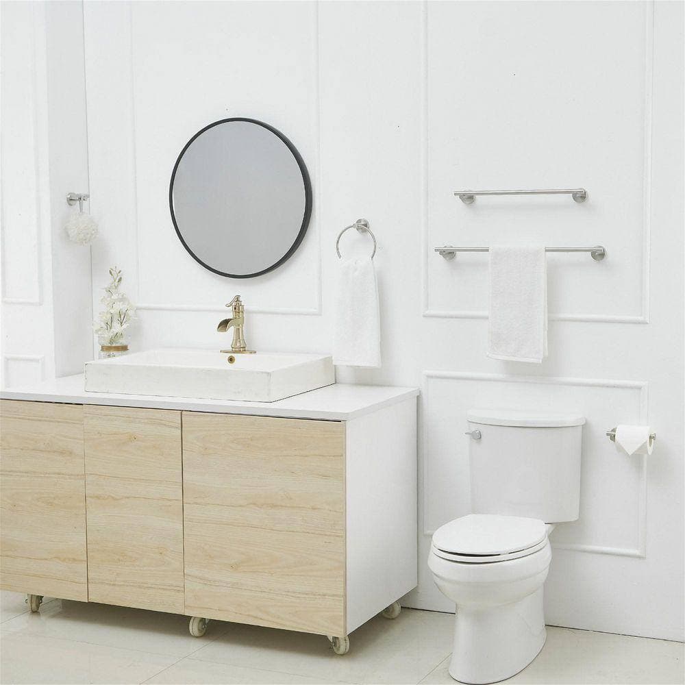 HMMHVV 5-Piece Bathroom Hardware Set with Towel Bar Set Stainless Steel Bathroom Accessories Set (4)
