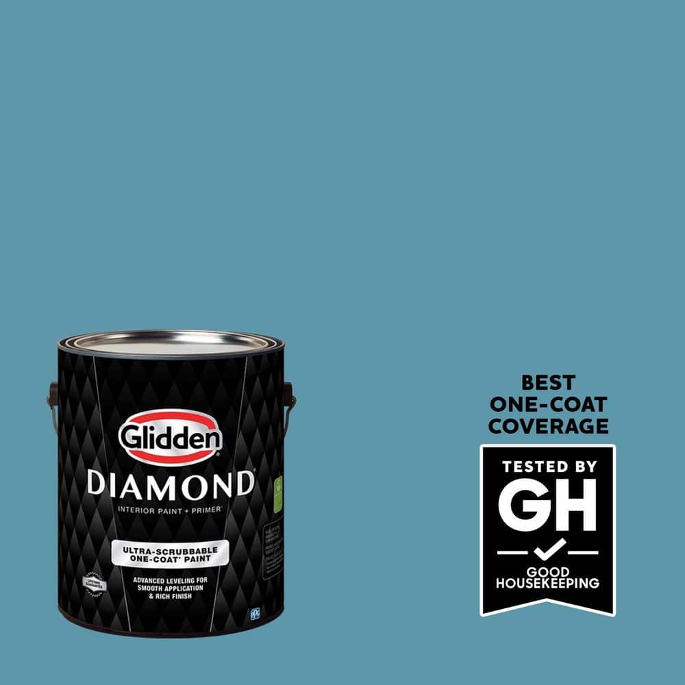 Glidden Diamond 1 gal. Aqua Blue PPG1151-5 Eggshell Interior Paint with Primer