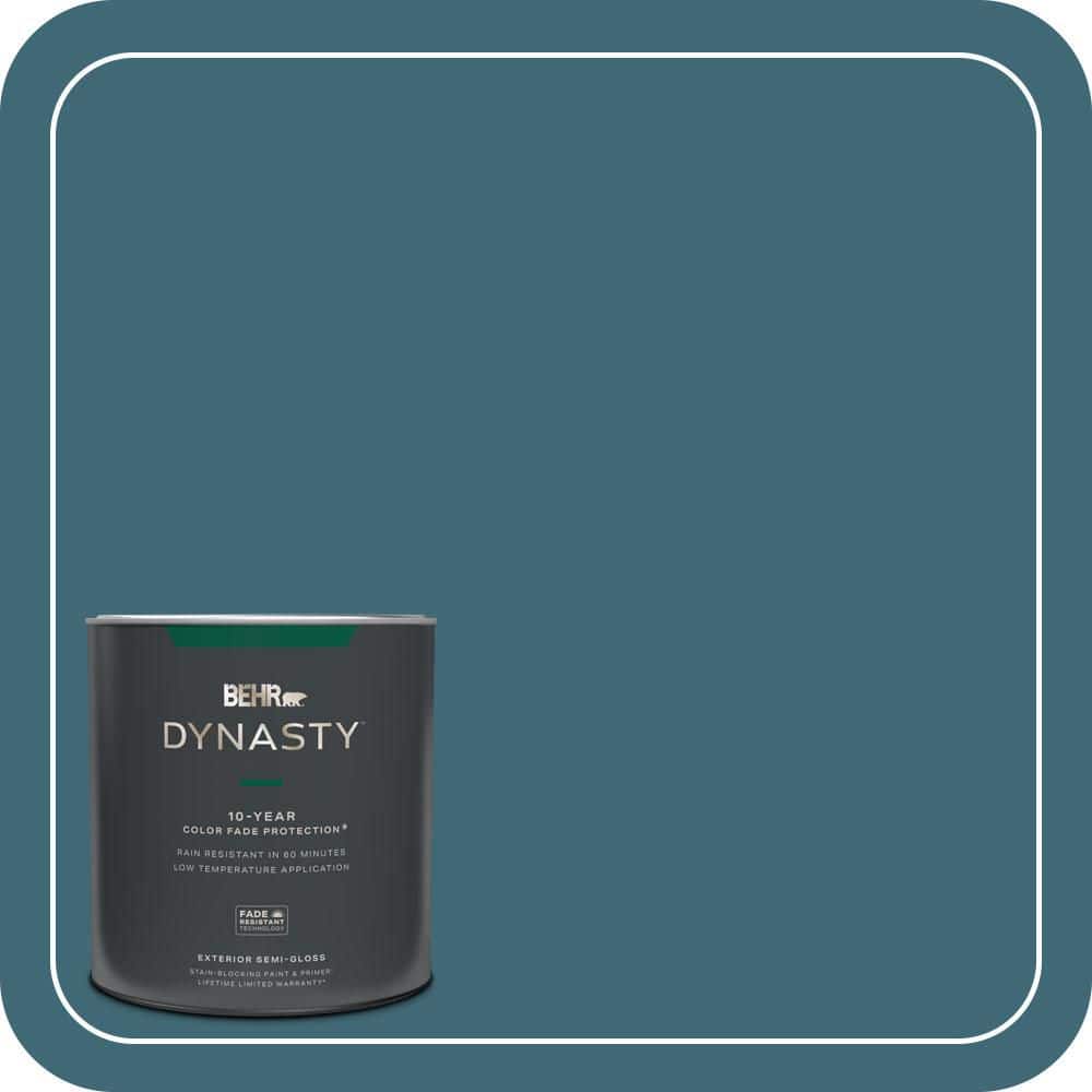 BEHR DYNASTY 1 qt. #PMD-45 Teal Mosaic Semi-Gloss Exterior Stain-Blocking Paint & Primer