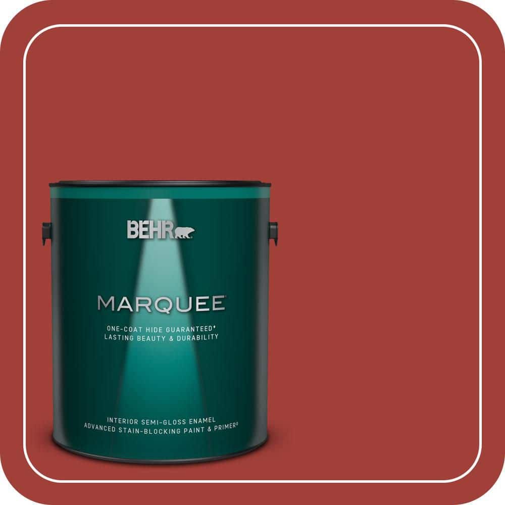 BEHR MARQUEE 1 gal. #PPU2-16 Fire Cracker Semi-Gloss Enamel Interior Paint & Primer