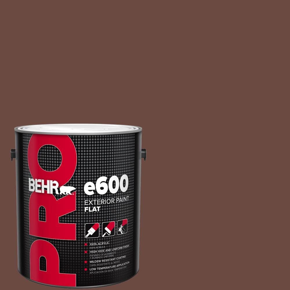 BEHR PRO 1 gal. #BNC-32 Maximum Mocha Flat Exterior Paint