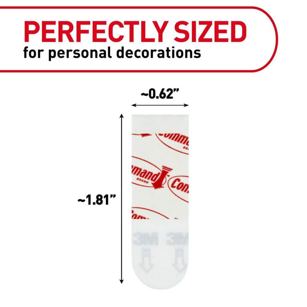 Command Poster Strips Value Pack, Strips Damage-Free Hanging, Great for Home, Room, Wall, and Office Decor, White Adhesive (3)