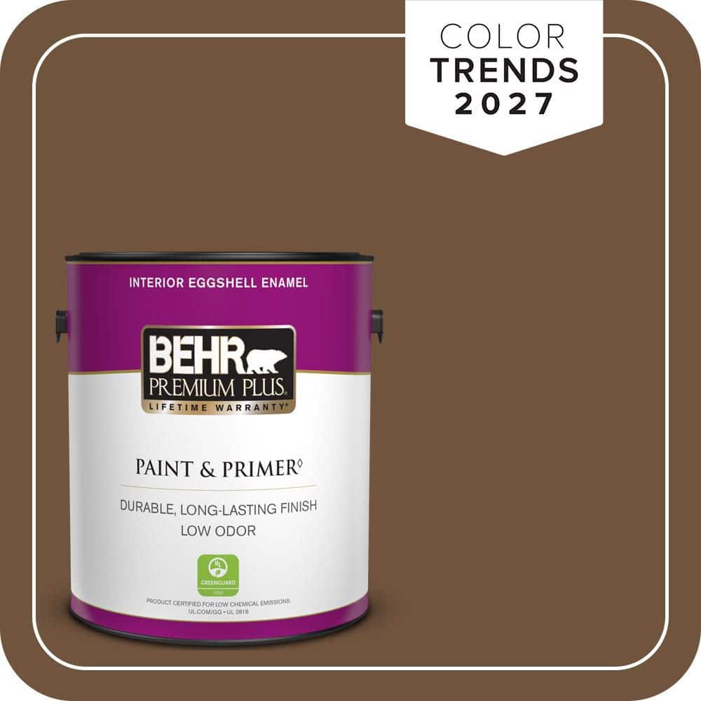 BEHR PREMIUM PLUS 1 gal. #PPU4-20 Ancient Root Eggshell Enamel Low Odor Interior Paint & Primer