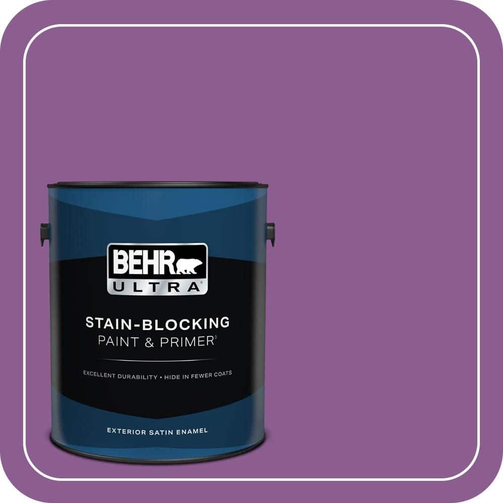 BEHR ULTRA 1 gal. #P100-6 Chakra Satin Enamel Exterior Paint & Primer