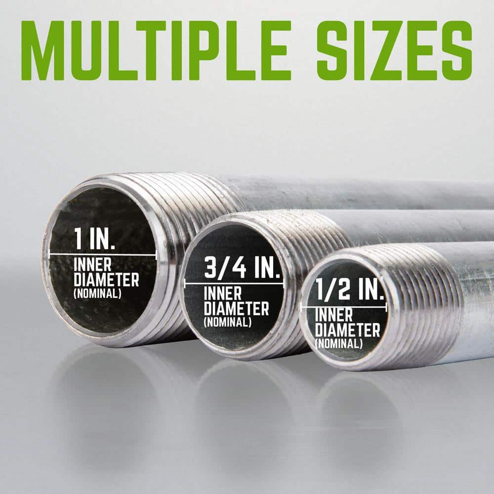 PIPE DECOR 1/2 in. Galvanized Steel Pipe (4)