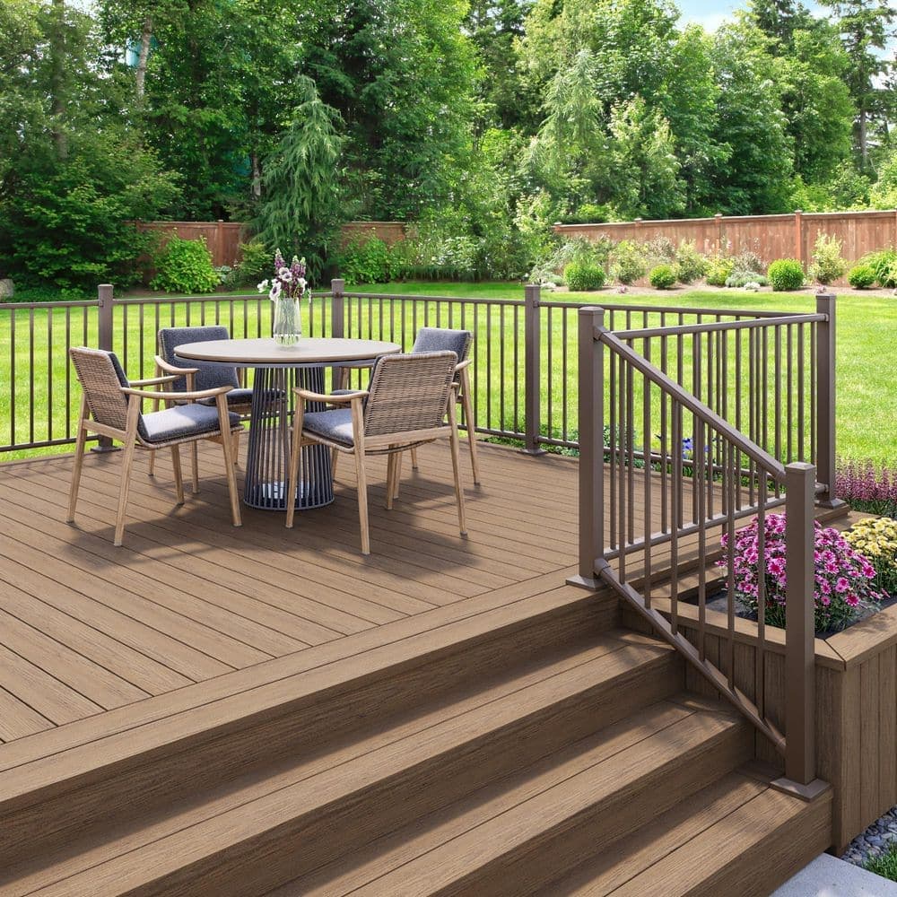 Deckorators 2-1/2 in. x 2-1/2 in. x 49 in. Weathered Brown Aluminum Stair Post Kit (2)