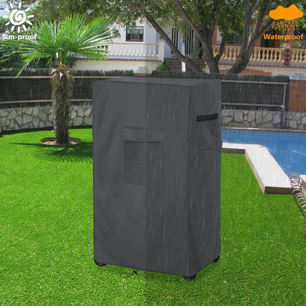 Adrinfly 4-Hours 60-Waterproof Evaporative Cooler Cover for MC61M/MC61V, 29 x 18 x 45 with Windproof Elastic Hem and Snap, Grey (3)