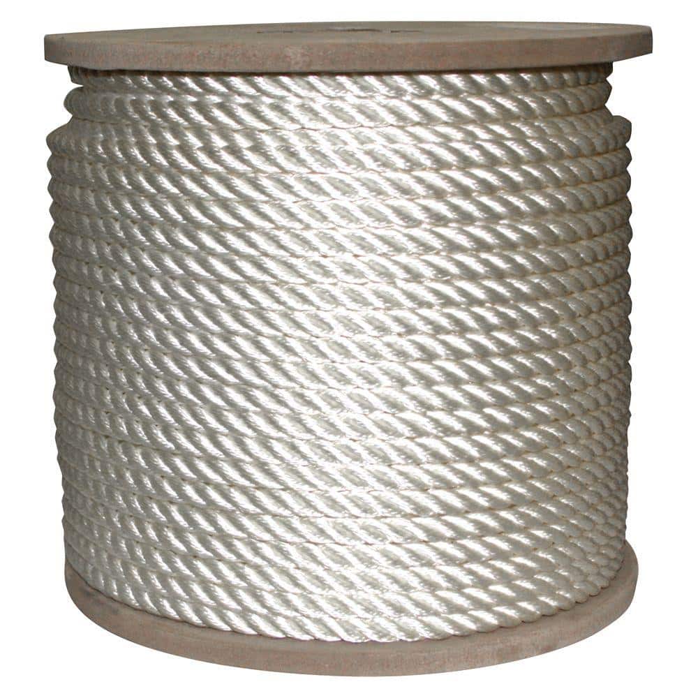 Rope King 1/2 in. x 400 ft. Twisted Nylon Rope White