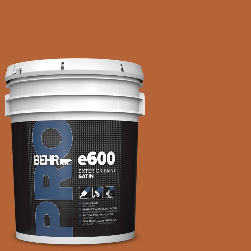 BEHR PRO 5 gal. #250D-7 Caramelized Orange Satin Exterior Paint