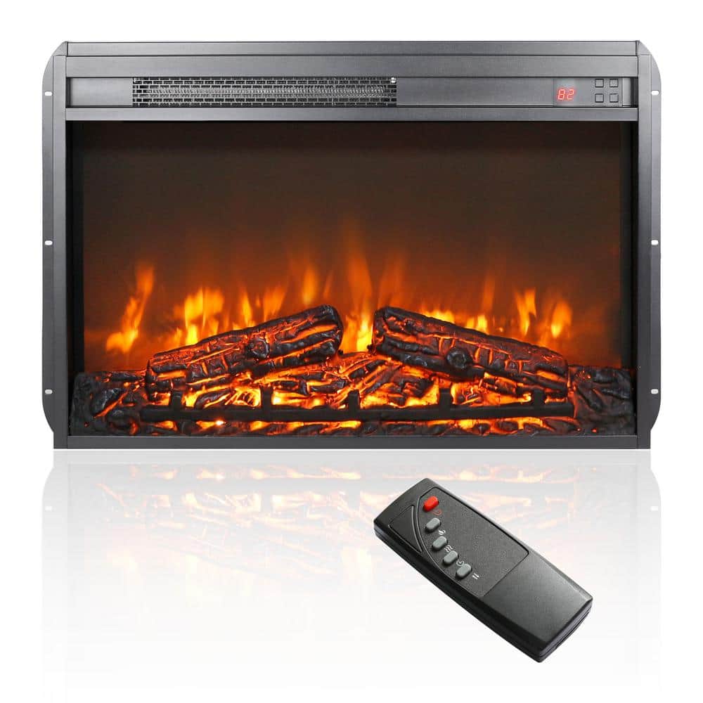 Clihome 26 in. Electric Fireplace Insert with Log Set and Realistic Flame (1)