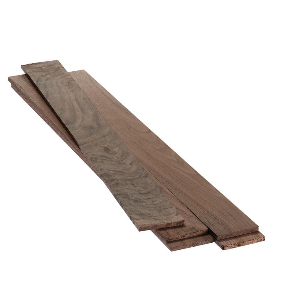 Swaner Hardwood 1/4 in. x 2.5 in. x 4 ft. Walnut S4S Hardwood Hobby Board (5-Pack) (1)