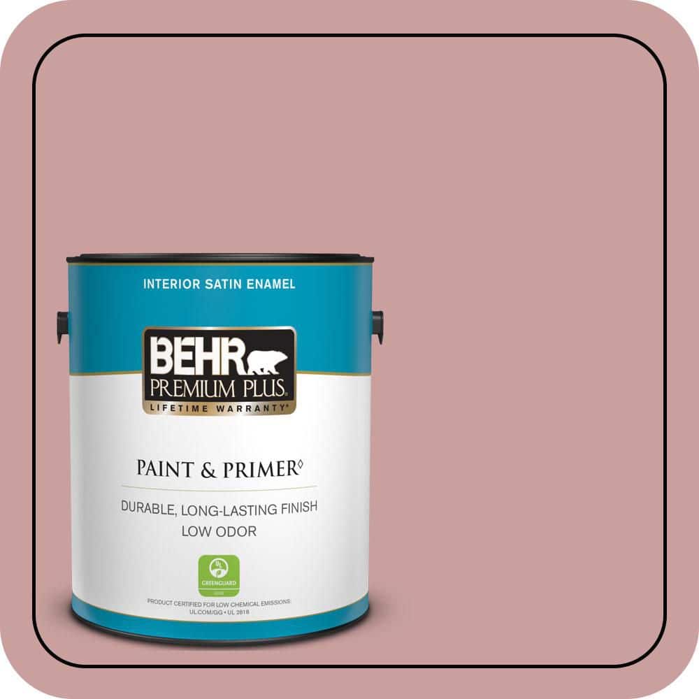 BEHR PREMIUM PLUS 1 gal. #MQ1-13 Lady Guinevere Satin Enamel Low Odor Interior Paint & Primer