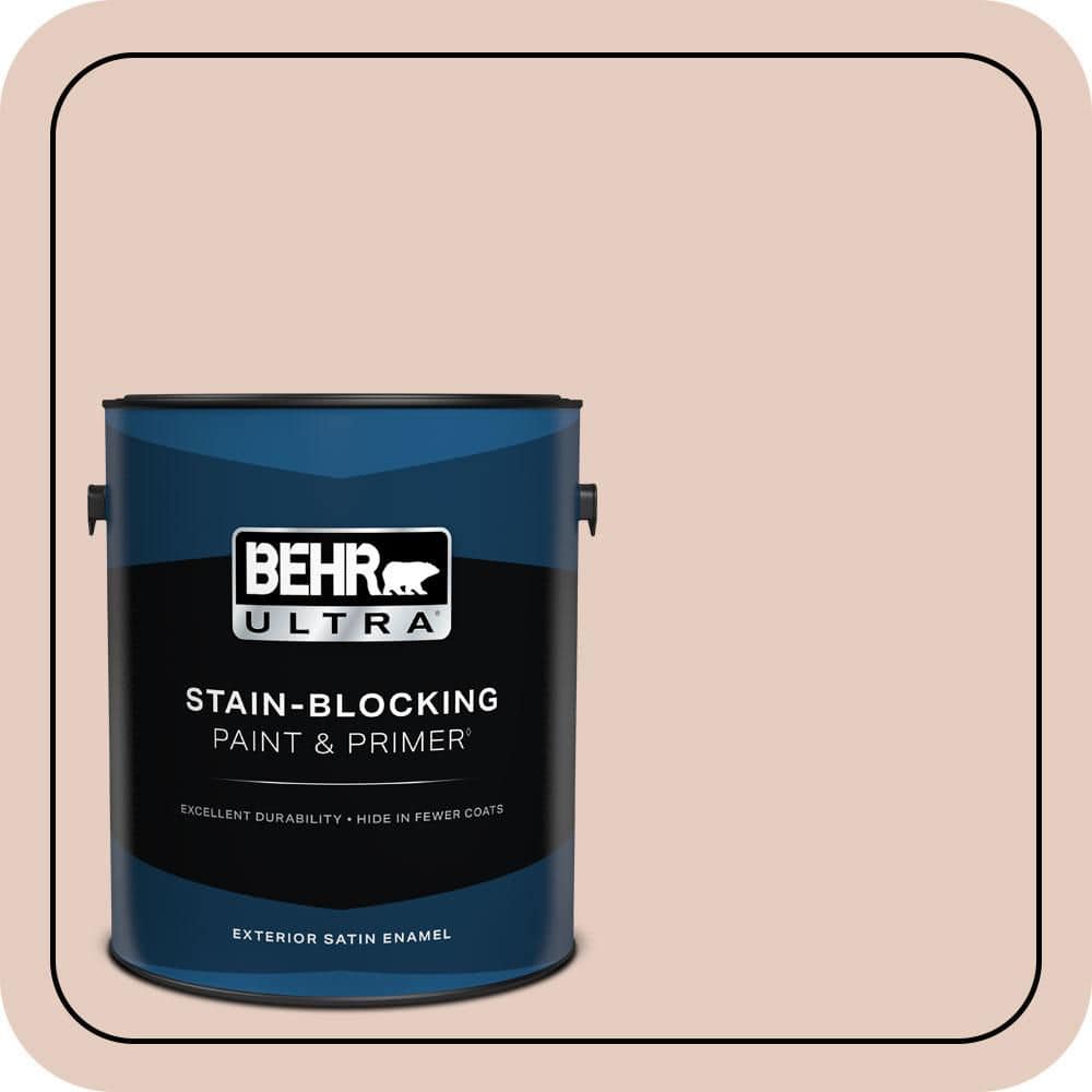 BEHR ULTRA 1 gal. #T17-05 Life is a Peach Satin Enamel Exterior Paint & Primer