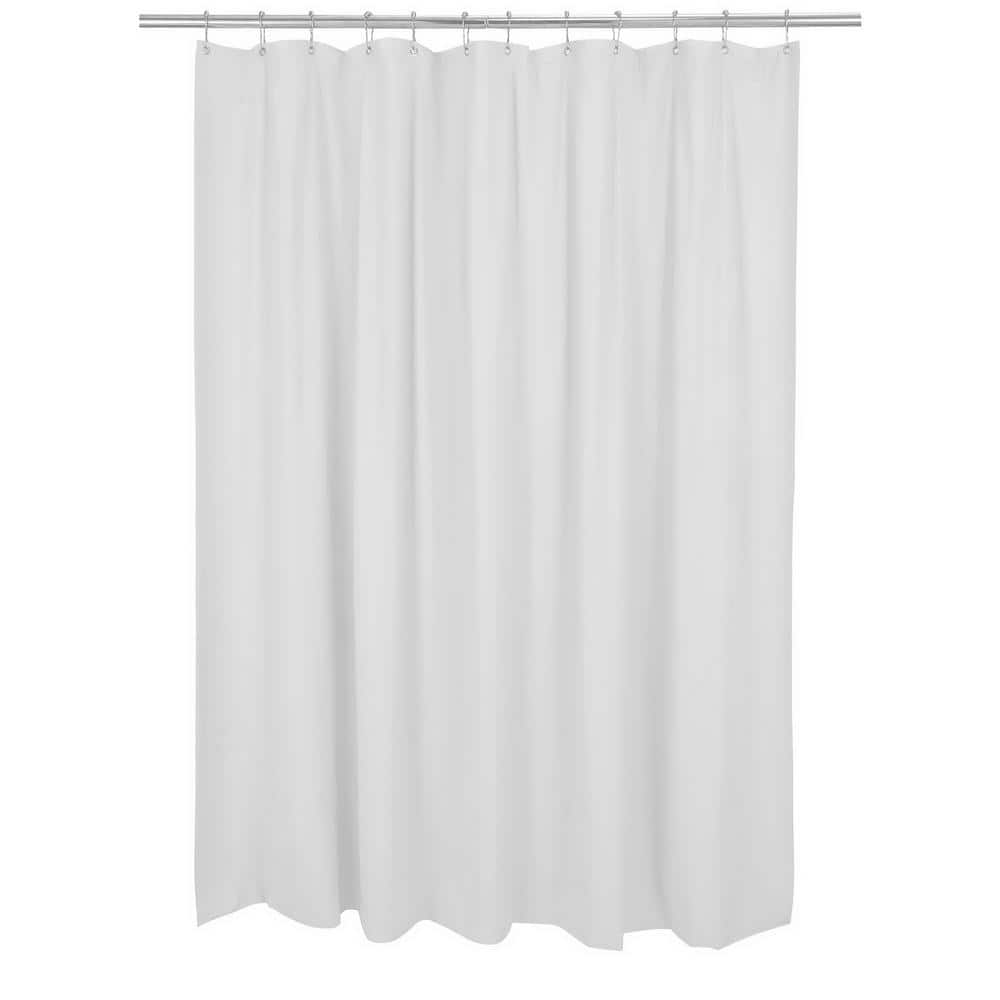 Bath Bliss 70 in. x 72 in. White Mildew Resistant Shower Curtain Liner