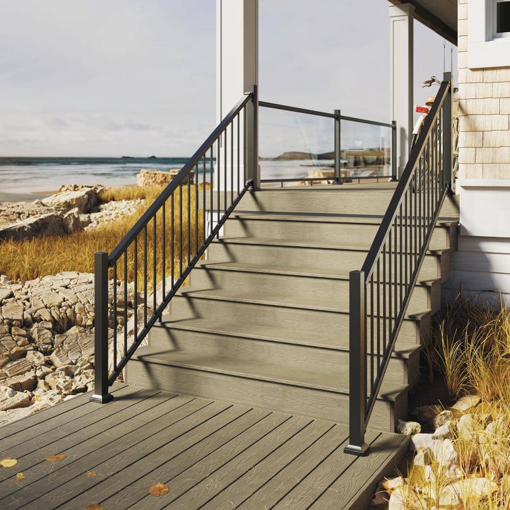 Fiberon Cityside Black Contemporary Stair Bracket (2)