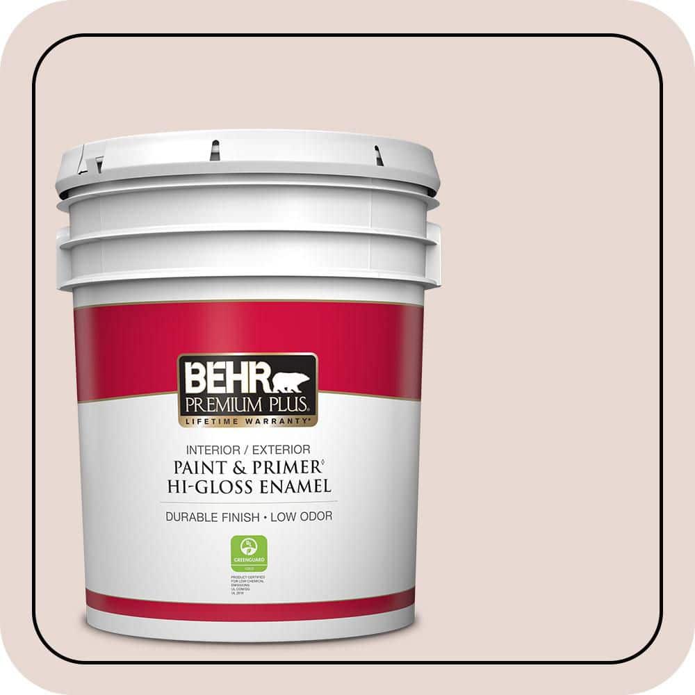 BEHR PREMIUM PLUS 5 gal. #T13-11 Bees Knees Hi-Gloss Enamel Interior/Exterior Paint & Primer