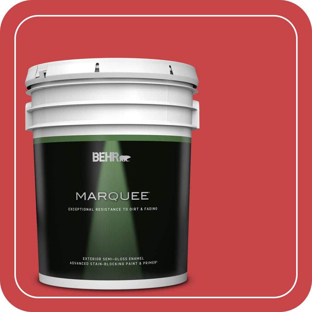 BEHR MARQUEE 5 gal. #P150-6 Whip Lash Semi-Gloss Enamel Exterior Paint & Primer