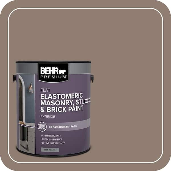 BEHR PREMIUM 1 gal. #N180-5 Bridle Leather Elastomeric Masonry, Stucco and Brick Exterior Paint (2)