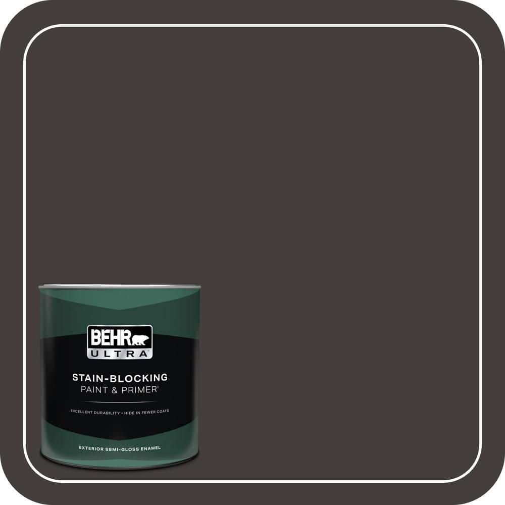 BEHR ULTRA 1 qt. #MQ1-35 Off Broadway Semi-Gloss Enamel Exterior Paint & Primer