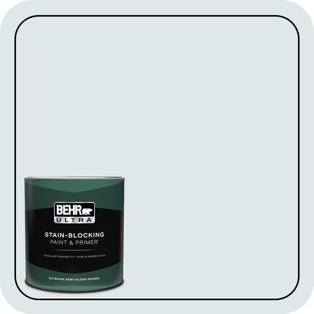 BEHR ULTRA 1 qt. #570E-1 Glass Bead Semi-Gloss Enamel Exterior Paint & Primer
