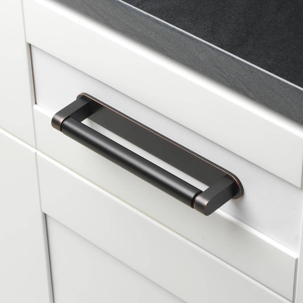 GLIDERITE 7-1/4 in. Rounded Cabinet Backplate 6-1/4 in. Center to Center, 7343-160-ORB (2)