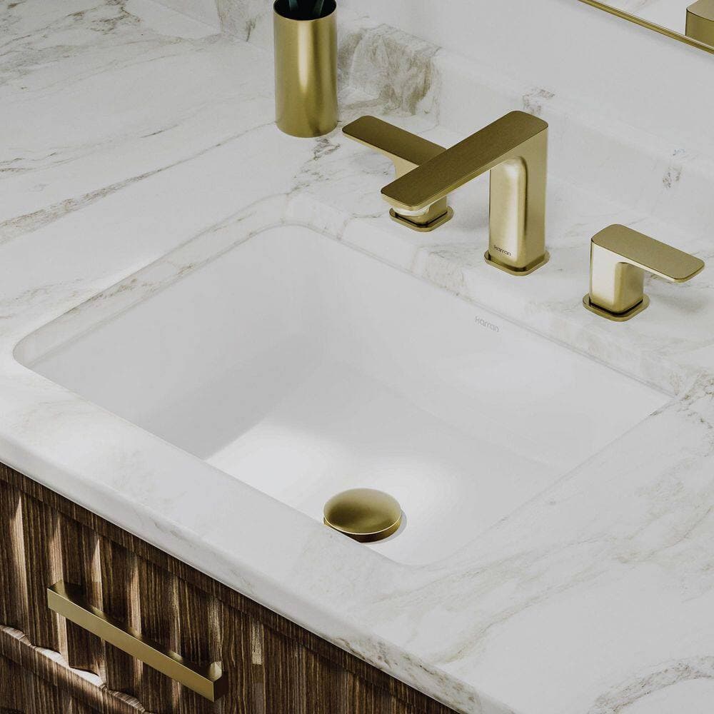Karran Valera 19-1/2 in. x 15-1/2 in. Rectangular Undermount Vitreous China Bathroom Sink in White (2)