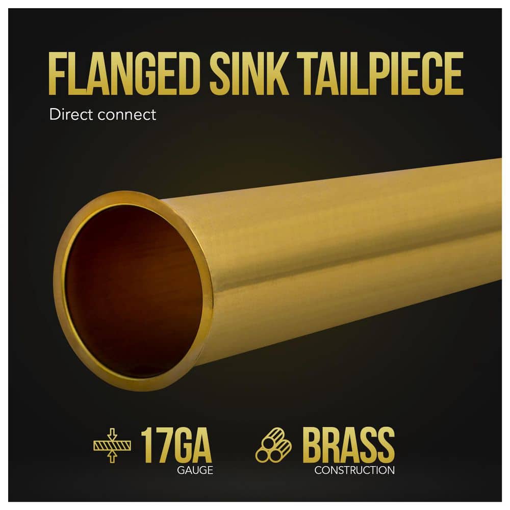 PLUMBFLEX 1-1/2 in. x 18 in. 17-Gauge Flanged Sink Tailpiece for Tubular Drain Applications (2)