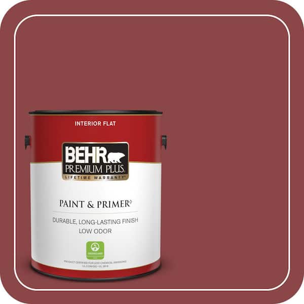 BEHR PREMIUM PLUS #PPU1-10 Forbidden Red Enamel & Primer Color Sample (4)