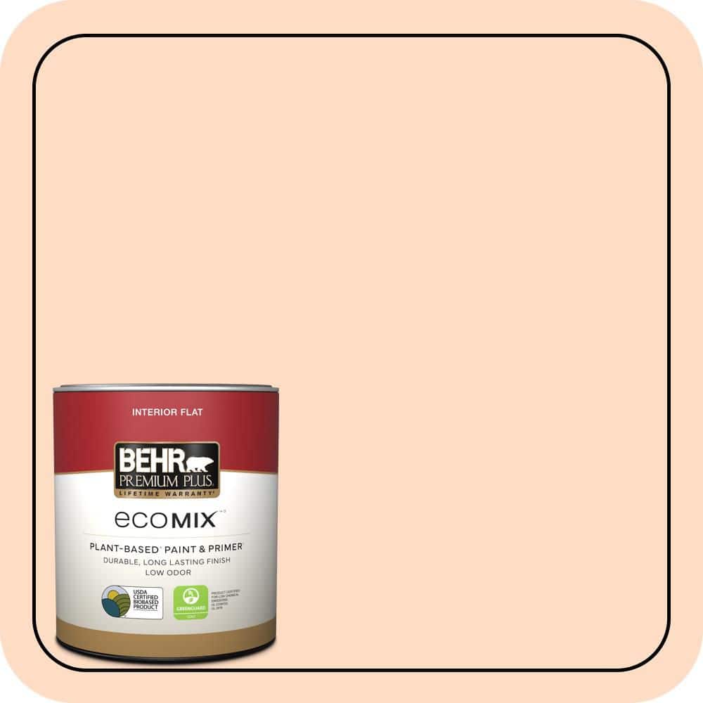 BEHR PREMIUM PLUS 1 qt. #260C-2 Salmon Creek Flat EcoMix Plant-Based Interior Paint & Primer (1)