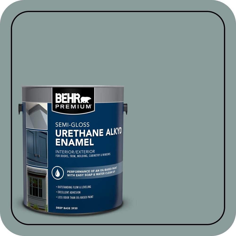 BEHR PREMIUM 1 gal. Home Decorators Collection #HDC-AC-23 Provence Blue Urethane Alkyd Semi-Gloss Enamel Interior/Exterior Paint
