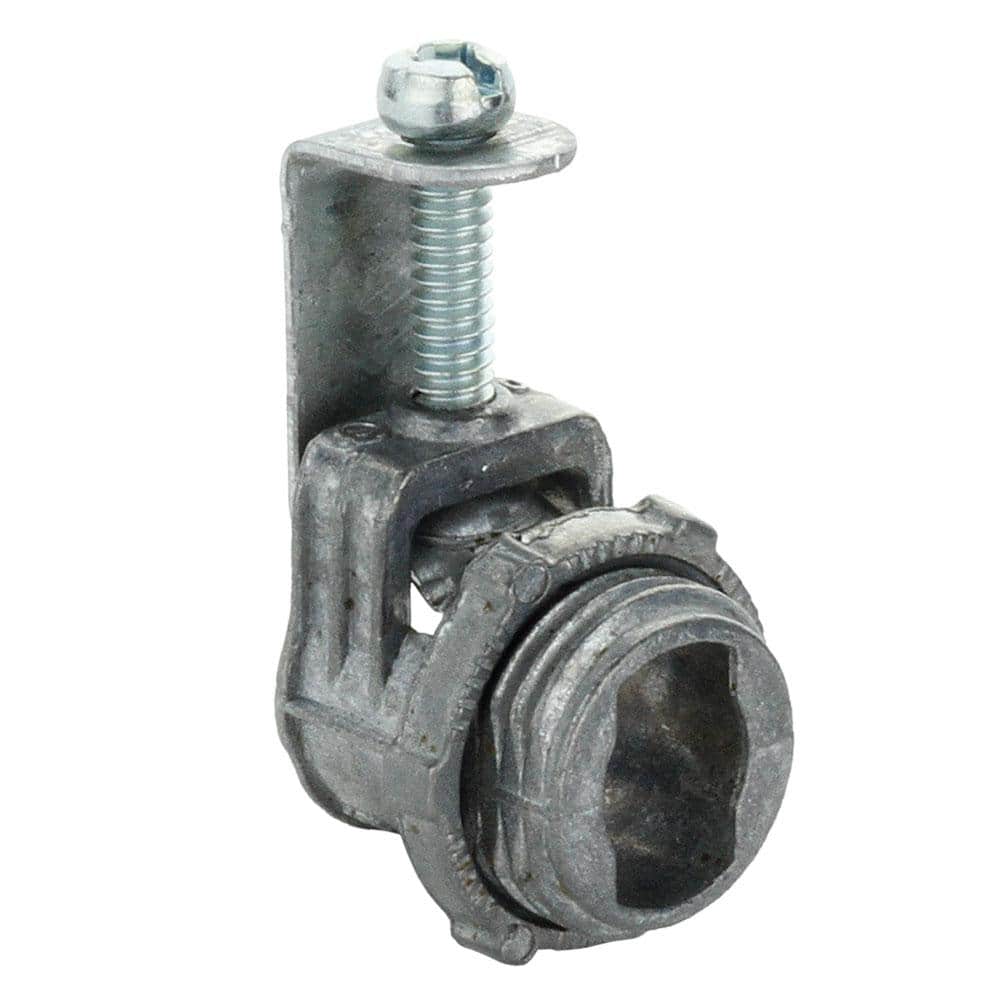 Commercial Electric 3/8 in. (1/2 in. knockout) Flexible Metal Conduit (FMC) Saddle Connector (50-Pack) (1)