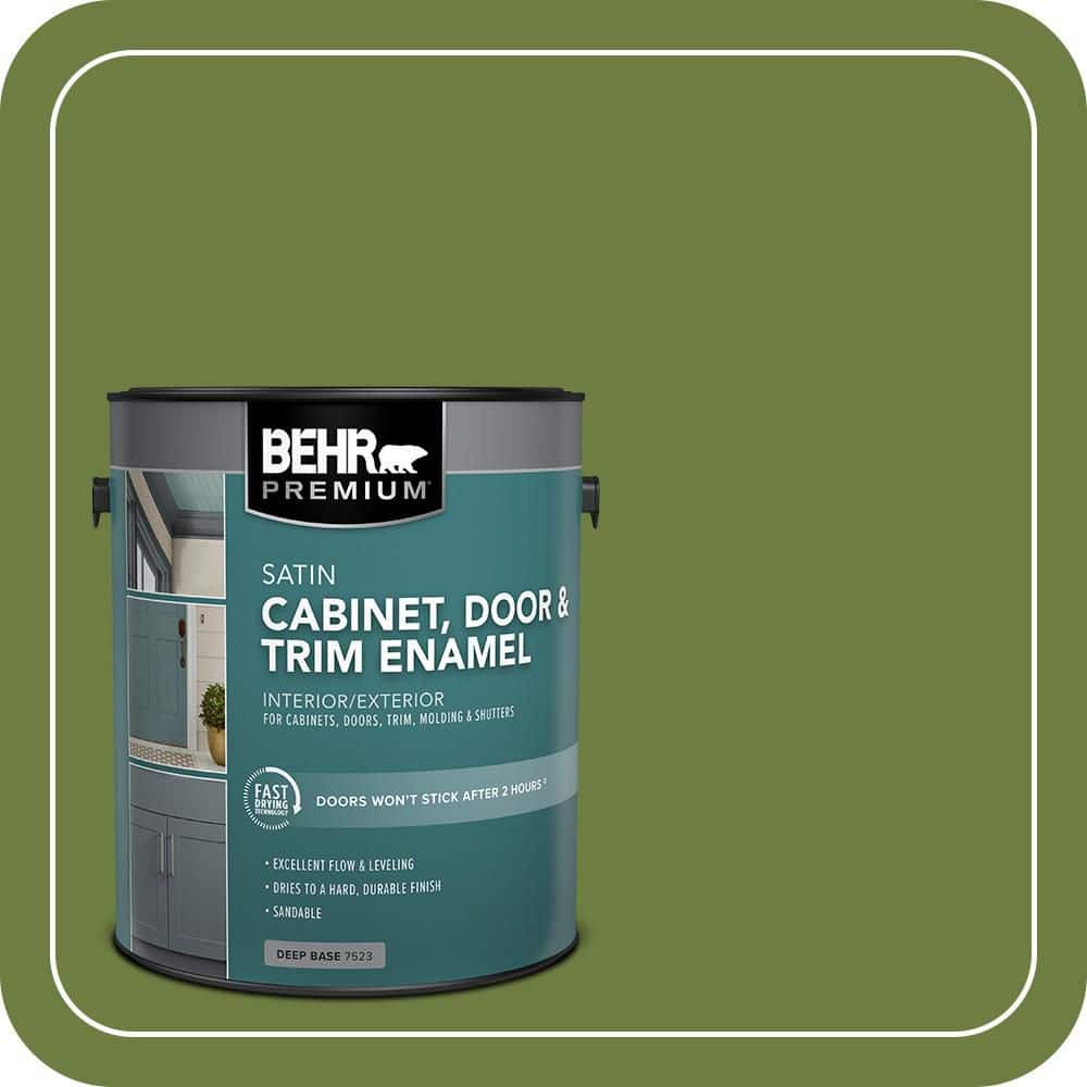 BEHR PREMIUM 1 gal. #M360-7 Rockwall Vine Satin Enamel Interior/Exterior Cabinet, Door & Trim Paint