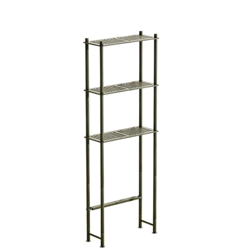 Whatseaso 25 in. W x 70 in. H x 10 in. D Green Over The Toilet Storage with 3 Shelves (1)