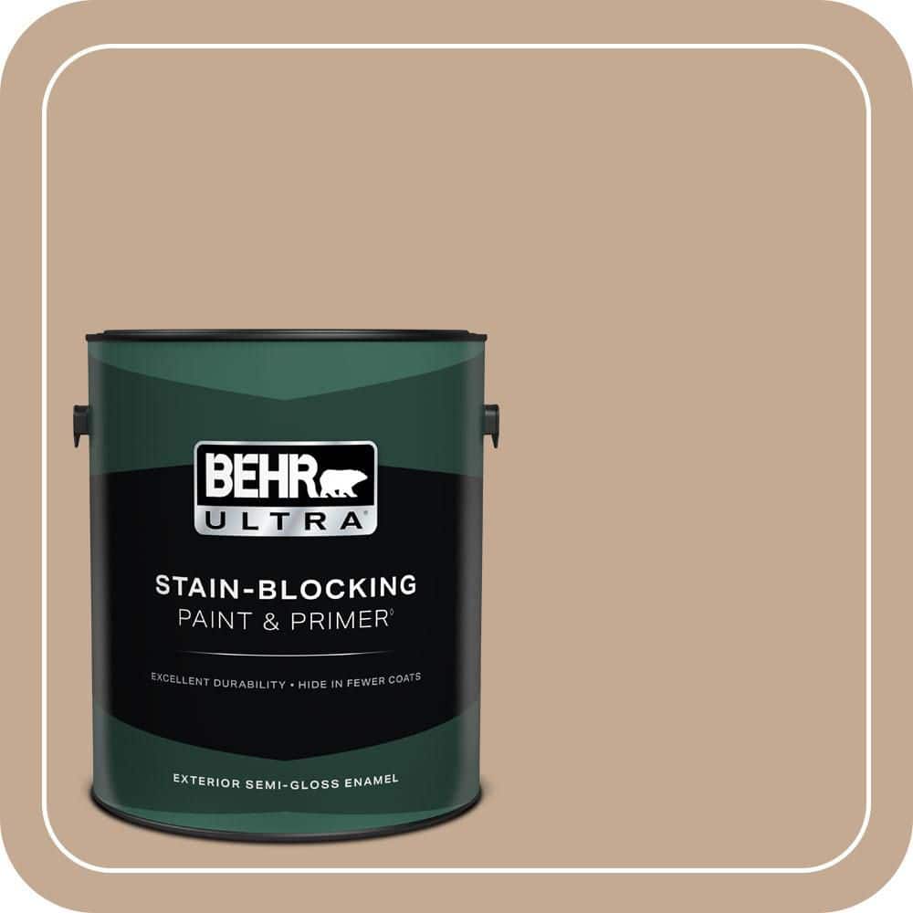 BEHR ULTRA 1 gal. #MQ2-40 French Pastry Semi-Gloss Enamel Exterior Paint & Primer