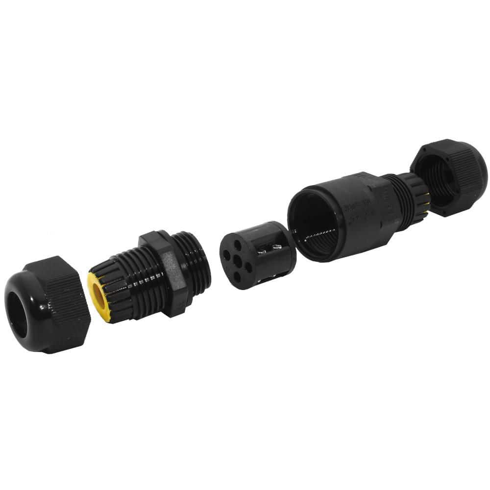 J&H LED Waterproof Outdoor 4-Pin Electrical Connector Box, IP68 Rated M20 Junction Box, 3/4 in. Trade Size (4-Pack) (2)