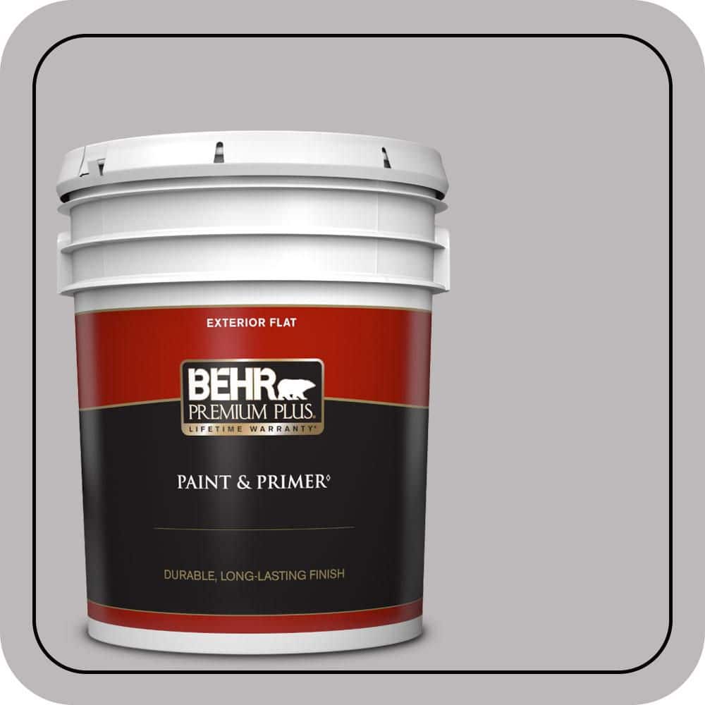 BEHR PREMIUM PLUS 5 gal. #PPU16-10 French Lilac Flat Exterior Paint & Primer