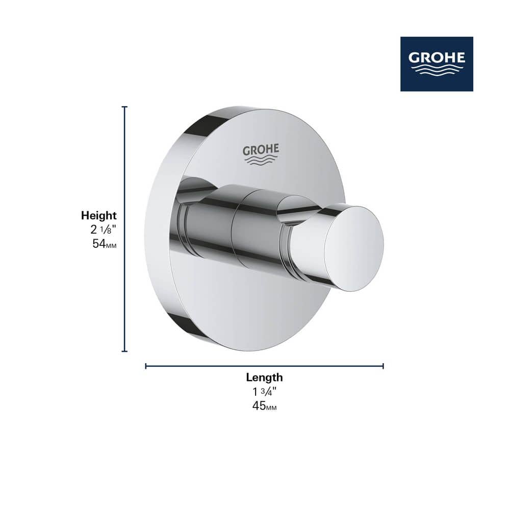 GROHE Essentials Master Bathroom 4-Piece Bath Hardware Set in StarLight Chrome (3)