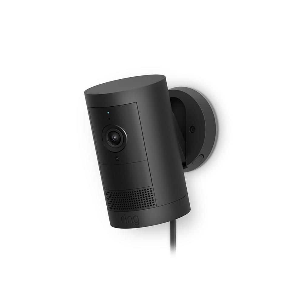 Ring Outdoor Cam Plus, Plug-In Security Camera with 2K Video, Low-Light Sight, and Mount-Anywhere Versatility - Black