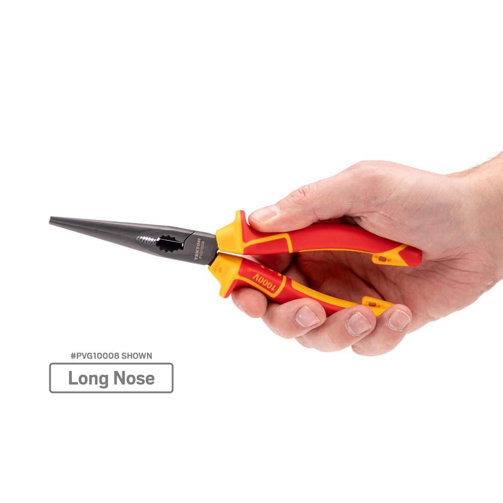 TEKTON Insulated Pliers Set, 3-Piece (Combination, Long Nose, Diagonal Cutting) (3)