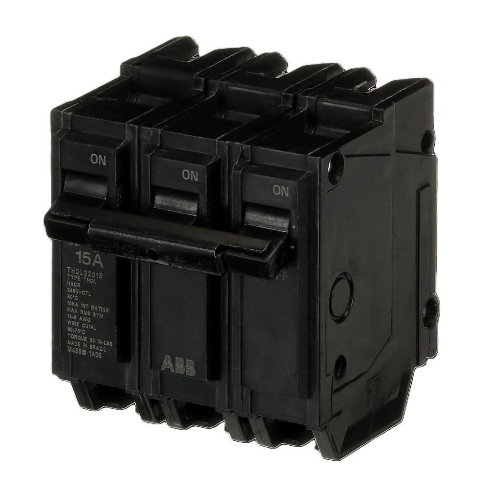 ABB 15 Amp 1 in. 3-Pole Circuit Breaker (THQL32015A) (3)