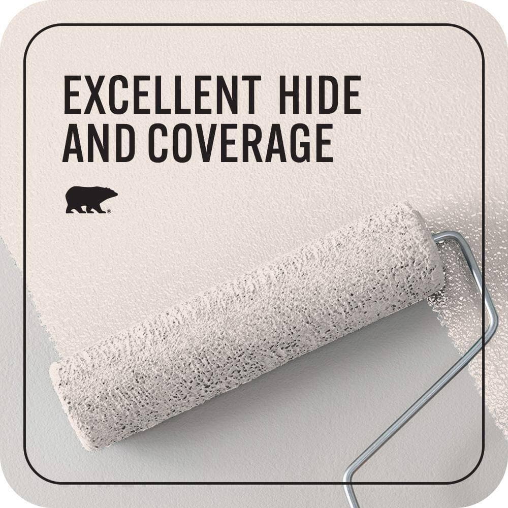 BEHR PREMIUM PLUS 1 qt. #770A-1 Quartz White Flat EcoMix Plant-Based Interior Paint & Primer (2)