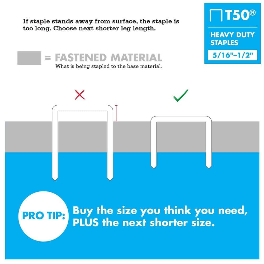 Arrow T50 1/2 in. Leg x 3/8 in. 508IP Galvanized, Medium Crown, Chisel Point, 20-Gauge Heavy-Duty Steel Staples (5,000-Pack) (4)