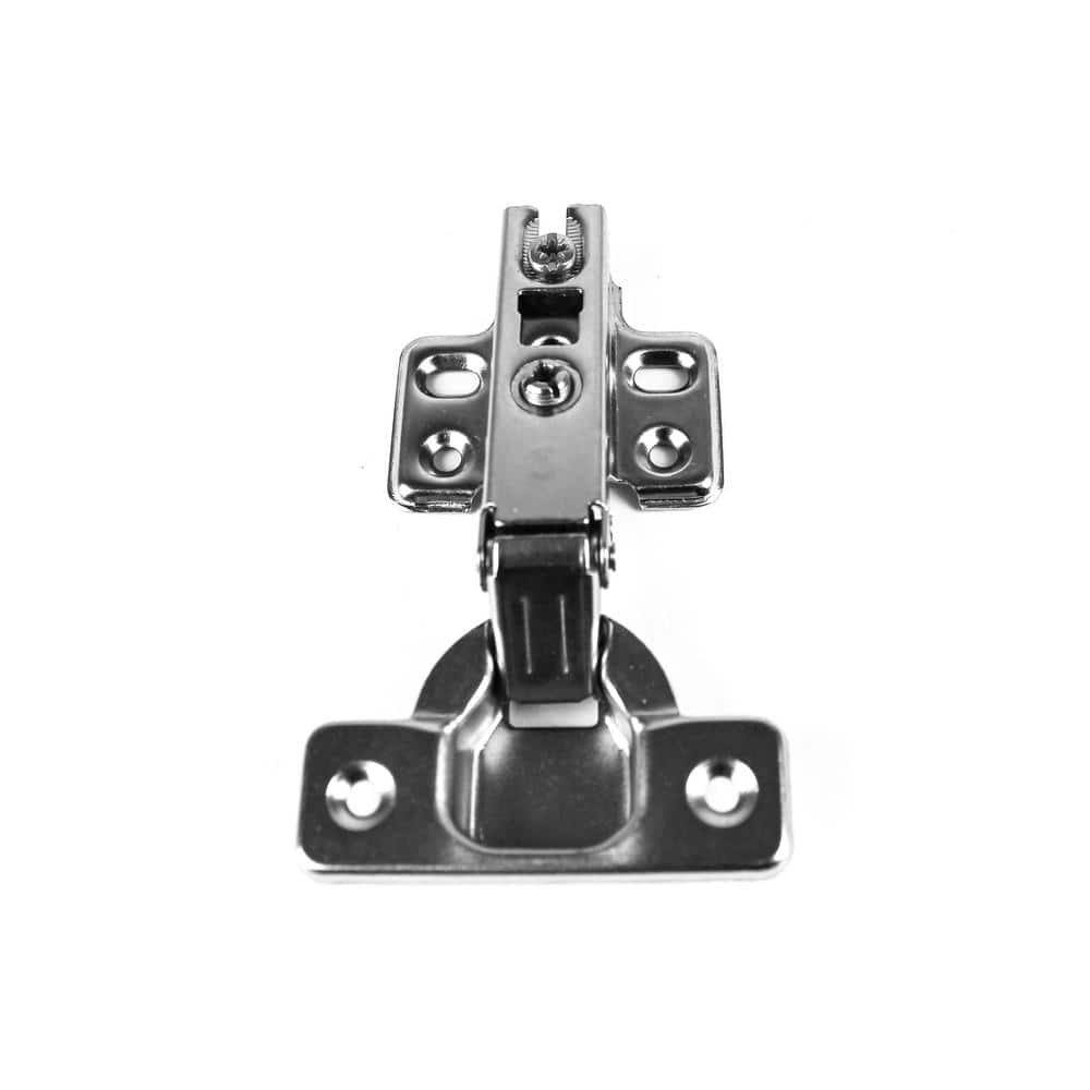 Unbranded 105-Degree 35 mm Full Overlay Frameless Cabinet Hinges with Installation Screws (1-Pair) (2)