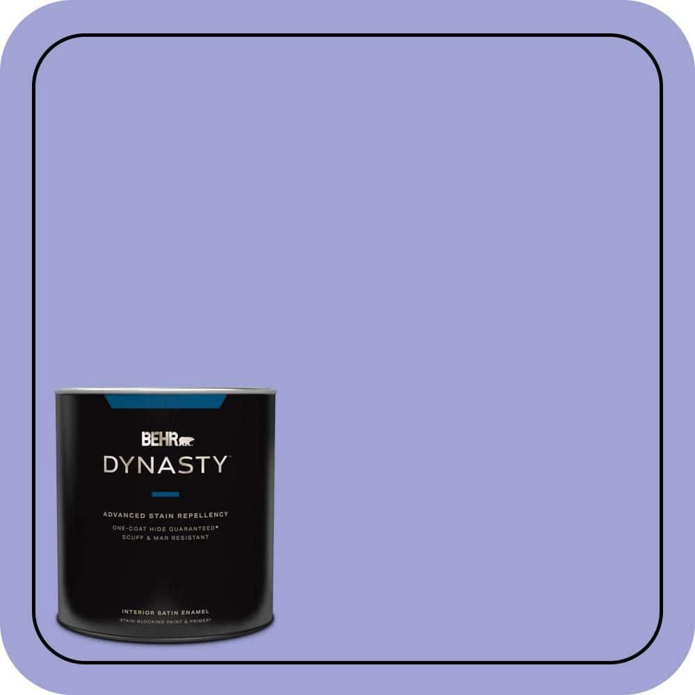 BEHR DYNASTY 1 qt. #P550-4 Water Hyacinth Satin Enamel Interior Stain-Blocking Paint and Primer