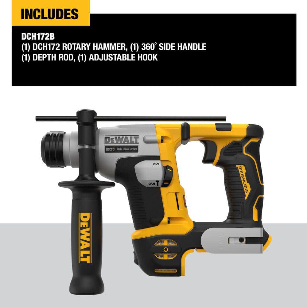 DEWALT ATOMIC 20V MAX Lithium-Ion Cordless Brushless Ultra-Compact 5/8 in. SDS Plus Hammer Drill with POWERSTACK 3.5 Ah Battery (2)