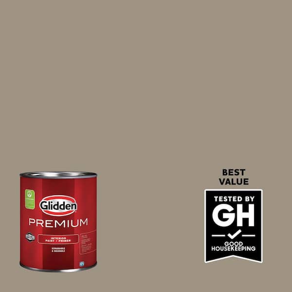 Glidden Premium 1 qt. #PPG1023-5 Stone Gray Eggshell Interior Latex Paint (2)
